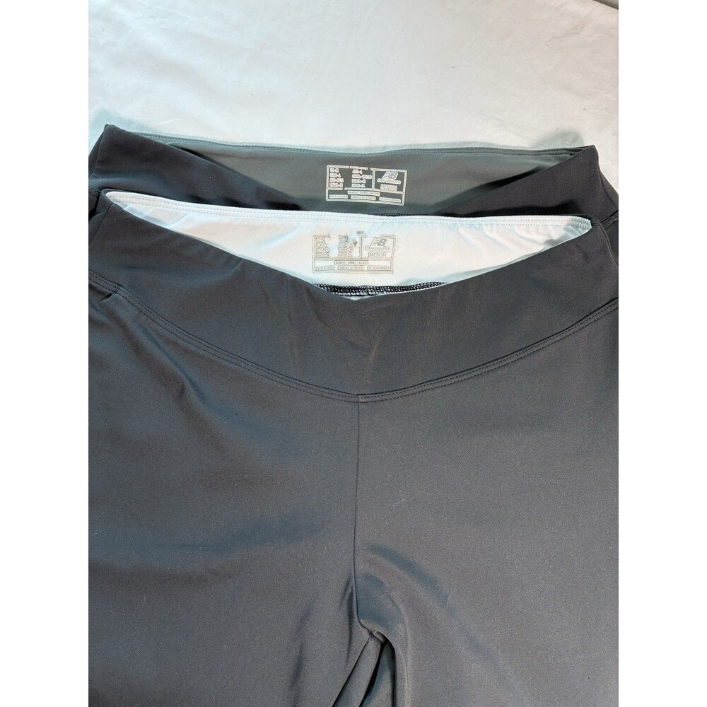 New Balance Dry Leggings Bundle Women's Size M Flare Black/white and white/grey
